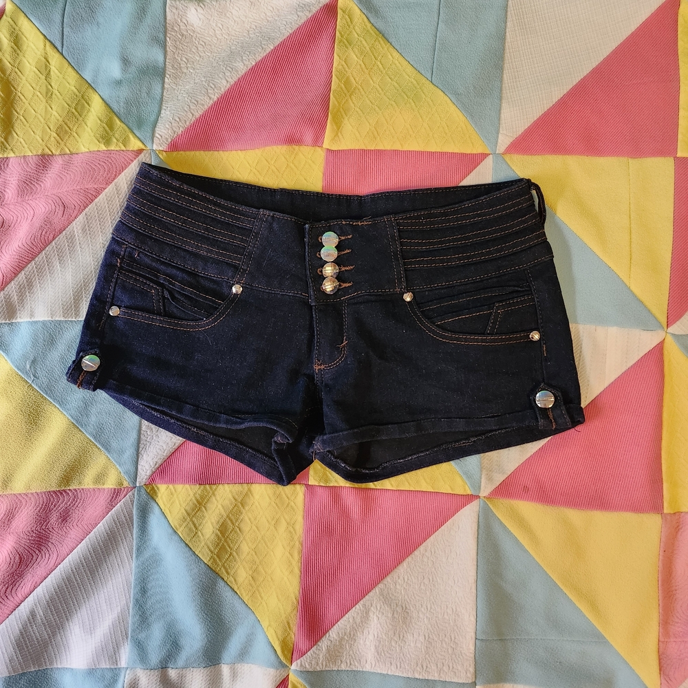 Stylish Women's Dark Blue Jean Shorts